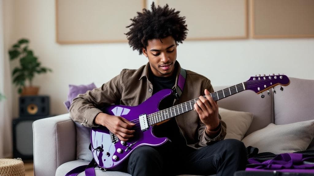 Purple instrument shade comparison under standardized lighting