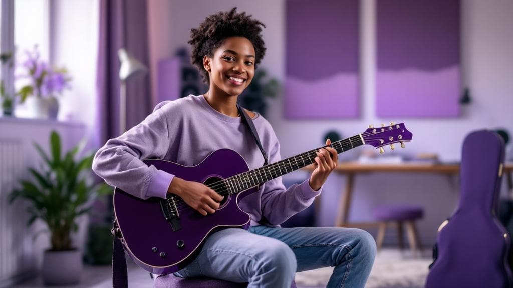 Curated purple accessory bundle with matching strap and case